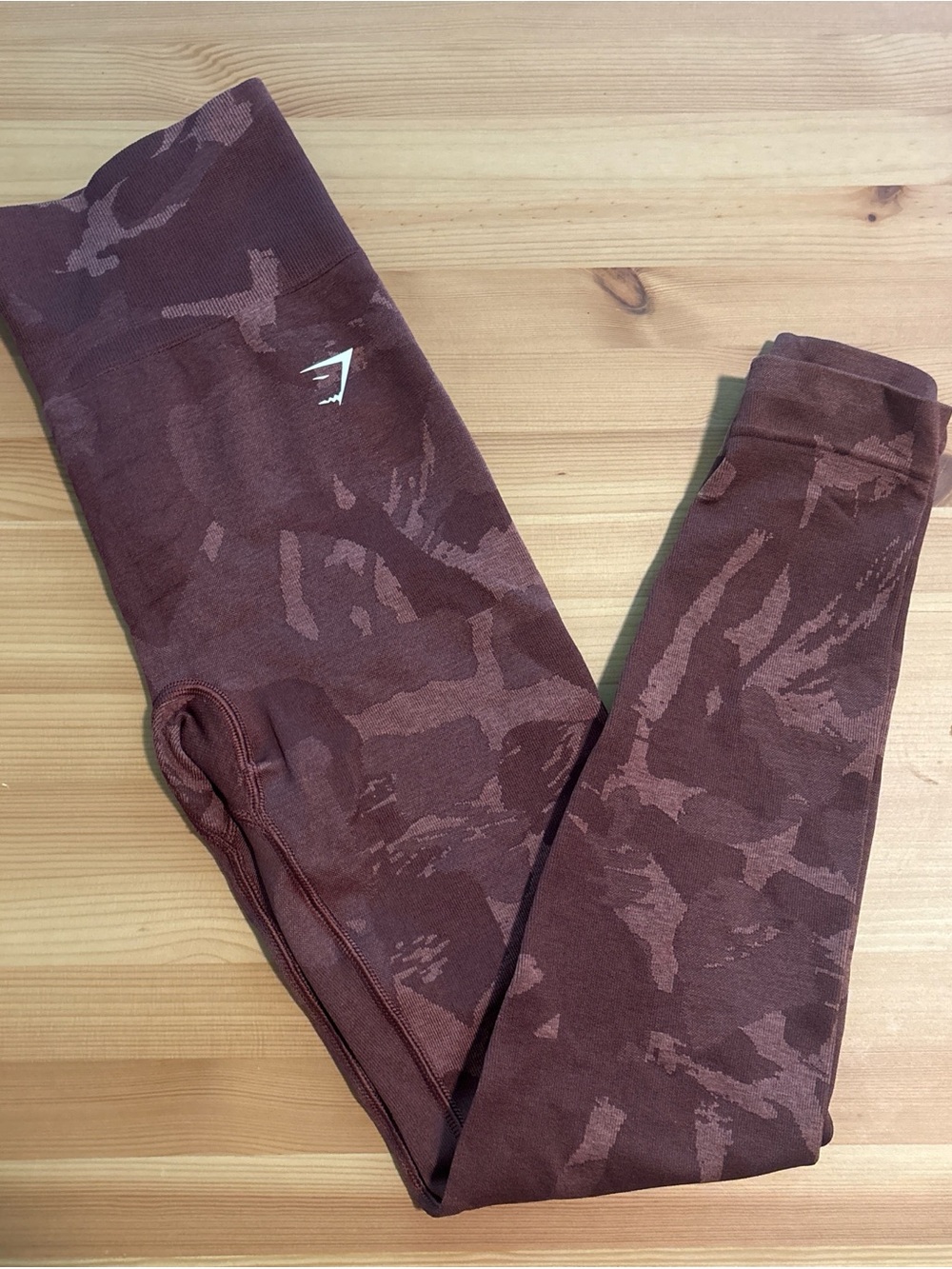 Gymshark Adapt Maroon Camo Leggings